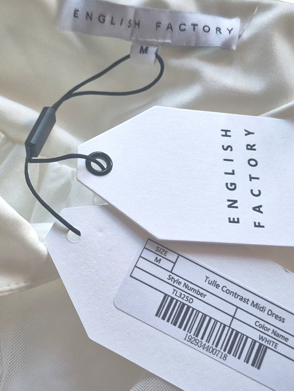 English Factory Tulle Contrast Midi Dress SZ M - Picture 7 of 9
